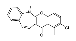 2-chloro-1,6-dimethylchromeno[2,3-b][1,5]benzodiazepin-13-one结构式