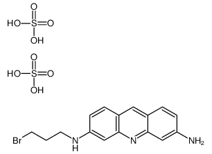 3-N-(3-bromopropyl)acridine-3,6-diamine,sulfuric acid结构式