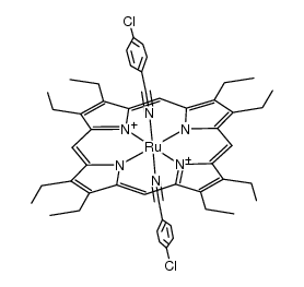 {Ru(II)(octaethylporphyrin(2-))(p-chlorobenzonitrile)2} Structure