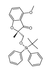 (S)-2-(tert-Butyl-diphenyl-silanyloxymethyl)-4-methoxy-2-methyl-benzofuran-3-one Structure