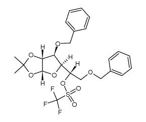 (S)-2-(benzyloxy)-1-((3aR,5S,6S,6aR)-6-(benzyloxy)-2,2-dimethyltetrahydrofuro[2,3-d][1,3]dioxol-5-yl)ethyl trifluoromethanesulfonate Structure