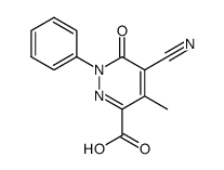 5-cyano-6-hydroxy-4-methyl-1-phenyl-1-pyridazinium-3-carboxylate结构式