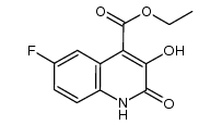 ethyl 6-fluoro-3-hydroxy-2-oxo-1,2-dihydroquinoline-4-carboxylate结构式