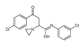 2-(aziridin-1-yl)-N-(3-chlorophenyl)-4-(4-chlorophenyl)-4-oxobutanamide结构式