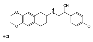2-[(6,7-dimethoxy-1,2,3,4-tetrahydronaphthalen-2-yl)amino]-1-(4-methoxyphenyl)ethanol,hydrochloride结构式