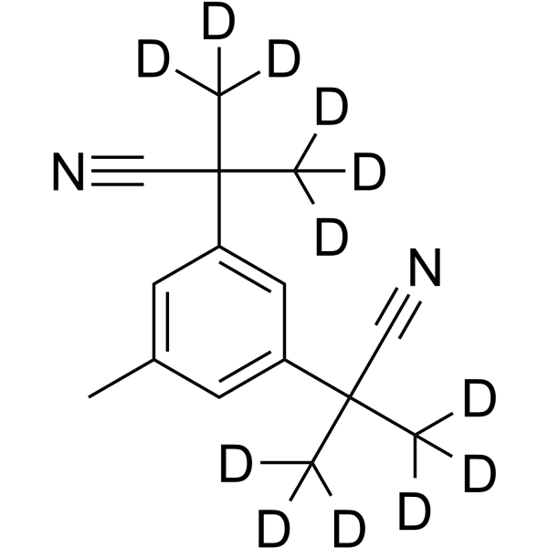 Anastrozole-destriazole-d12 Structure