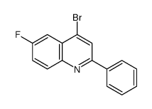4-bromo-6-fluoro-2-phenylquinoline结构式