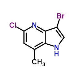 3-Bromo-5-chloro-7-Methyl-4-azaindole结构式