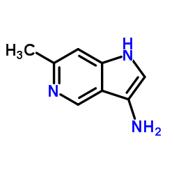 6-甲基-1H-吡咯并[3,2-c]吡啶-3-胺结构式