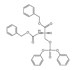 N-benzyloxycarbonyl-O-diphenoxyphosphoryl-L-serine benzyl ester结构式