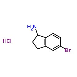 5-溴-2,3-二氢-1H-茚-1-胺盐酸盐结构式
