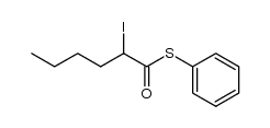 S-phenyl 2-iodo(thiohexanoate)结构式