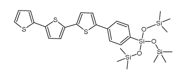 [4-(2,2':5',2''-terthiophen-5-yl)phenyl]tris(trimethylsiloxy)silane Structure