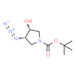 tert-butyl Cis-3-azido-4-hydroxypyrrolidine-1-carboxylate racemate结构式