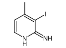 3-碘-4-甲基吡啶-2-胺结构式