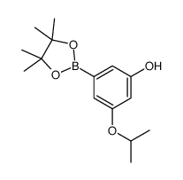 3-propan-2-yloxy-5-(4,4,5,5-tetramethyl-1,3,2-dioxaborolan-2-yl)phenol结构式