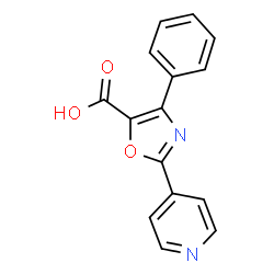 4-PHENYL-2-(PYRIDIN-4-YL)OXAZOLE-5-CARBOXYLICACID结构式