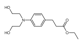 3-{4-[bis-(2-hydroxy-ethyl)-amino]-phenyl}-propionic acid ethyl ester结构式