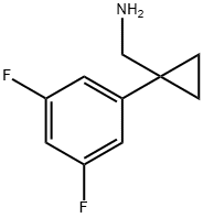 (1-(3,5-difluorophenyl)cyclopropyl)methanamine hydrochloride Structure