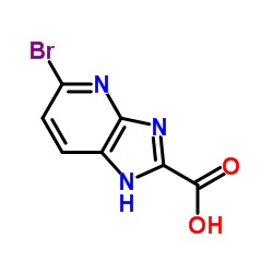 5-Bromo-1H-imidazo[4,5-b]pyridine-2-carboxylic acid结构式