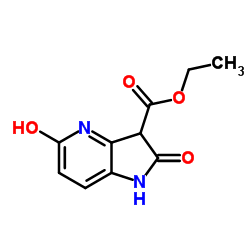 Ethyl 5-hydroxy-2-oxo-2,3-dihydro-1H-pyrrolo[3,2-b]pyridine-3-carboxylate结构式