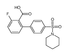 2-fluoro-6-(4-piperidin-1-ylsulfonylphenyl)benzoic acid结构式