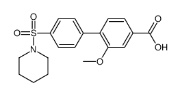 3-methoxy-4-(4-piperidin-1-ylsulfonylphenyl)benzoic acid Structure