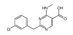 2-(3-chlorobenzyl)-4-(methylamino)pyrimidine-5-carboxylate结构式