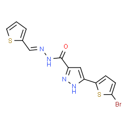 3-(5-bromothiophen-2-yl)-N'-[(E)-thiophen-2-ylmethylidene]-1H-pyrazole-5-carbohydrazide picture