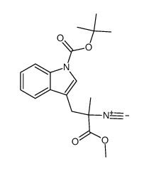 tert-butyl 3-(2-isocyano-3-methoxy-2-methyl-3-oxopropyl)-1H-indole-1-carboxylate结构式