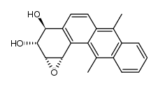 trans-3,4-dihydroxy-anti-1,2-epoxy-1,2,3,4-tetrahydro-7,12-dimethylbenz[a]anthracene结构式
