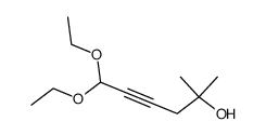5-Hydroxy-5-methylhex-2-ynal diethyl acetal结构式