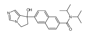 6-(7-hydroxy-6,7-dihydro-5H-pyrrolo[1,2-c]imidazol-7-yl)-N,N-diisopropyl-2-naphthamide结构式