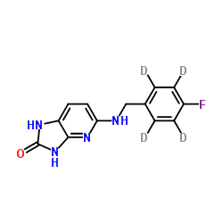 5-[[(4-Fluorophenyl)methyl]amino]-1,3-dihydro-2H-imidazo[4,5-b]pyridin-2-one-d4结构式