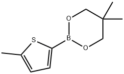 5,5-dimethyl-2-(5-methylthiophen-2-yl)-1,3,2-dioxaborinane Structure