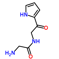 N-[2-Oxo-2-(1H-pyrrol-2-yl)ethyl]glycinamide结构式