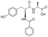 N-(N-Benzoyl-L-tyrosyl)-L-alanine-d5结构式