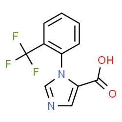1-[2-(Trifluoromethyl)phenyl]-1H-imidazole-5-carboxylic acid structure