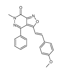 3-<2-(4-methoxyphenyl)ethenyl>-4-phenylisoxazolo<3,4-d>pyridazin-7(6H)-one结构式