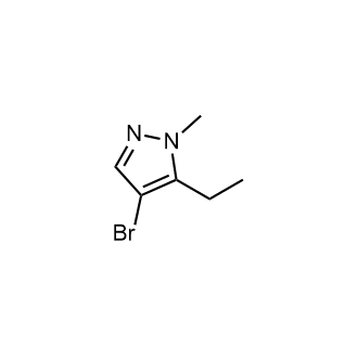 4-溴-5-乙基-1-甲基吡唑结构式