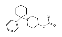 [1-(1-phenylcyclohexyl)piperidin-4-yl] carbonochloridate结构式