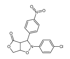 2-(4-Chloro-phenyl)-3-(4-nitro-phenyl)-tetrahydro-furo[3,4-d]isoxazol-4-one结构式