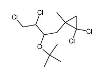 1,2-dichloro-4-(1-methyl-2,2-dichlorocyclopropyl)-3-tert-butoxybutane结构式