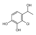 3-chloro-4-(1-hydroxyethyl)benzene-1,2-diol结构式
