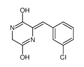 3-[(3-chlorophenyl)methylidene]piperazine-2,5-dione结构式