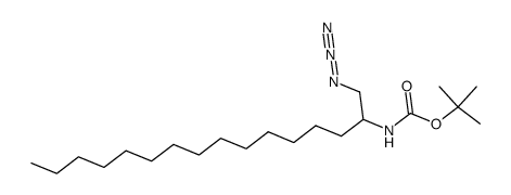 1-azido-2-(tert-butoxycarbonylamino)hexadecane结构式