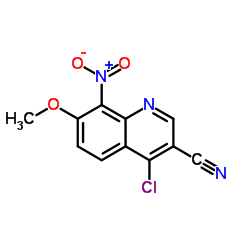 4-Chloro-7-methoxy-8-nitro-3-quinolinecarbonitrile Structure