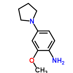 2-Methoxy-4-(1-pyrrolidinyl)aniline结构式