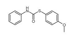 N-phenylthiocarbamic acid S-4-methoxyphenyl ester Structure