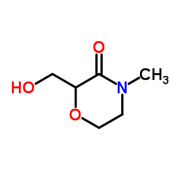 2-(Hydroxymethyl)-4-methylmorpholin-3-one Structure
